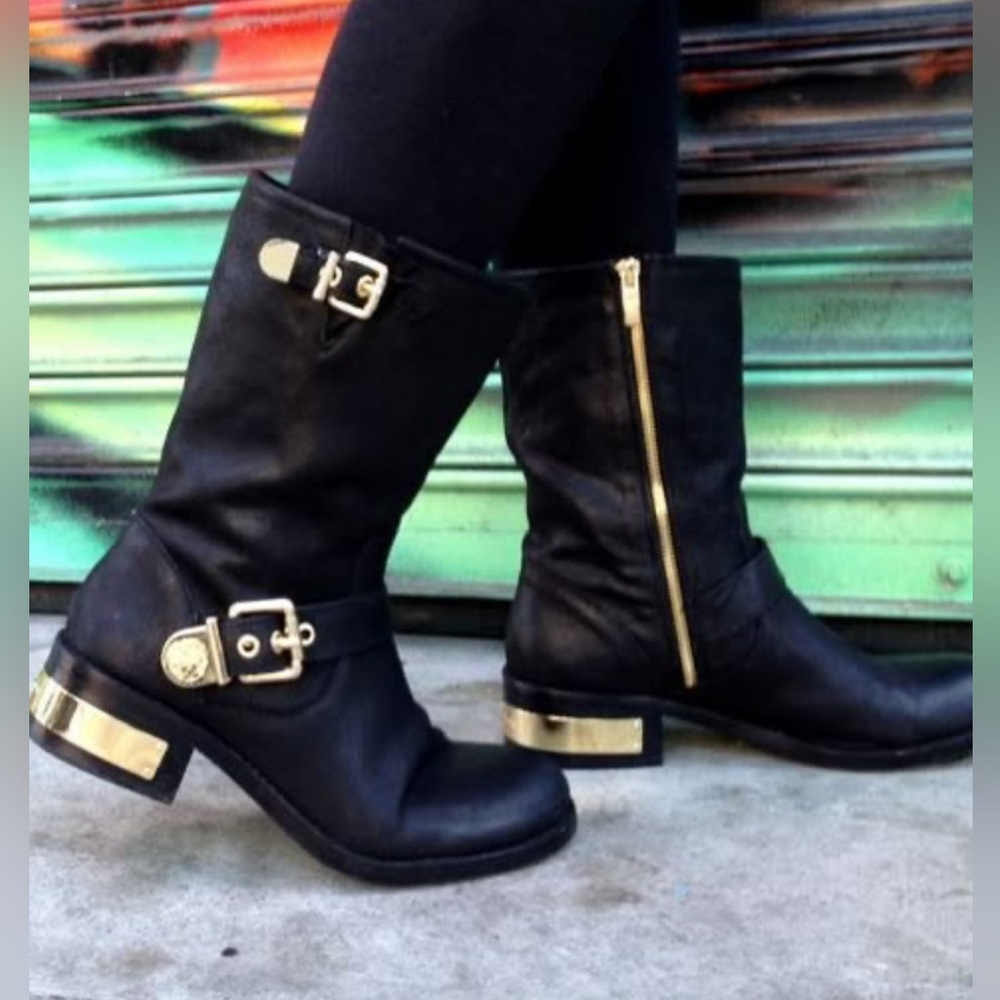 Vince Camuto | Leather Moto Boots